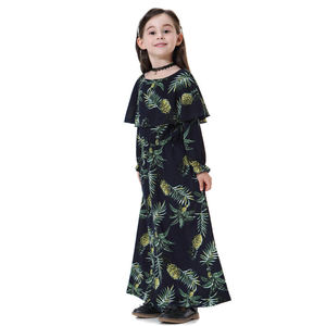 Abbigliamento per Bambini Musulmani Dubai Sud-Est Asiatico Abito Lungo con Maniche Lunghe e Turbante in Poliestere Estivo XXL Istanbul Turchia - Product Image 3