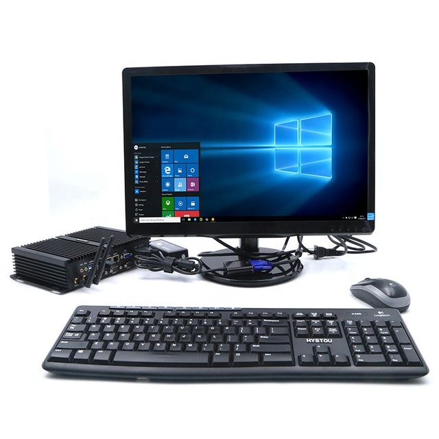 Mini ITX Industrial Desktop Core I5 3317U & I3 3217U Win XP Celeron 1037U HDMl VGA Dual Display Fanless Rugged PC with AES