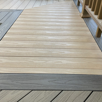 Plancher composite en WPC co-extrudé, installation facile, durable, imperméable, anti-UV, pour jardin, piscine, extérieur