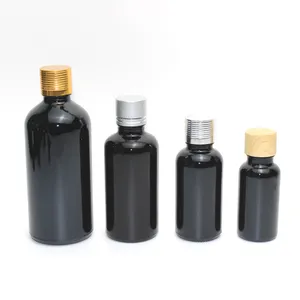 15ml 100ml Dark Color Clear Empty Cosmetic Essential Oil Glass Bottle with Rubber Dropper Medicine Bottle with Screw Cap