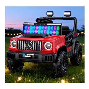 Ride on Children Electric Car Double 6V4Ah Motors Early Education <b>Plastic</b> Handle Phone Remote Steering <b>Wheel</b> Drive - Product Image 1