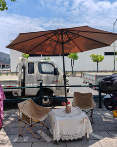 Venta al por mayor 2,7 M jardín gran sombrilla Marco de hierro Centro poste sombrilla al aire libre playa sombrilla Patio sombrillas y Bases - Product Image 4