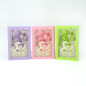 Cartoline Pop-up 3D Origami Fatte a Mano a Tema Uccelli Redleaves, Inviti per Feste - Product Image 5