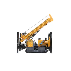 Depth 580m Rotary Crawler Drilling Rig jaw crusher machine with vibrating screenballs press machine