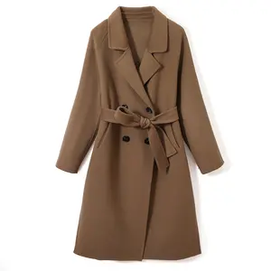 Winter hot selling products Women's long trench coat Elegant women's 100% WOOL coat