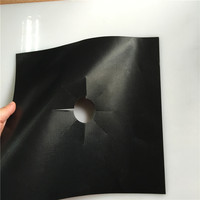 Tapis de comptoir noir AOKE, protection de table réutilisable, résistant à la chaleur, en fibre de verre, PTFE, silicone, avec poignée, épaisseur 0,2 mm, carré/rond, 1/2/3