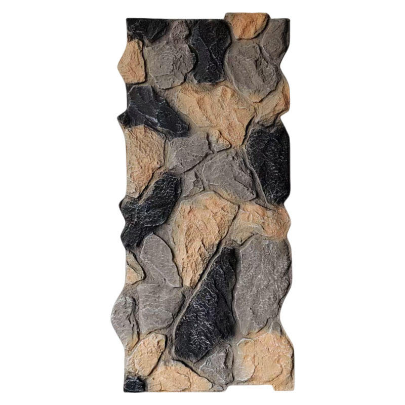 Pu pierre aléatoire-no 3 jin hui noir-épaisseur 15mm-1200560mm