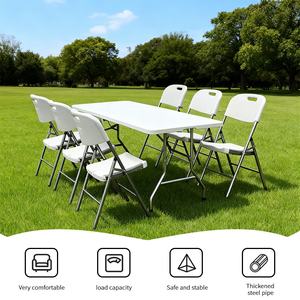 Ghế xếp nhẹ, gấp gọn, màu trắng, chất liệu nhựa, dùng ngoài trời, cho tiệc, sự kiện, cho thuê - Product Image 6