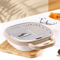 Professionele Multi Functie Hand Held 4 In 1 Groente Cutter Chopper Slicer Met Container