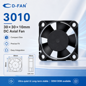 Ventola assiale di raffreddamento CC 5V/12V 3010 da 30mm con cuscinetti in plastica per proiettore <span class=keywords><strong>elettrico</strong></span>, mini radiatore per ventilazione industriale - Product Image 2