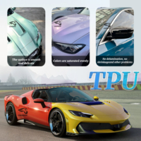 TPU PPF alto brillo lucha verde Auto envoltura película alta visibilidad Logo gráfico CAMBIO DE Color pegatinas de coche