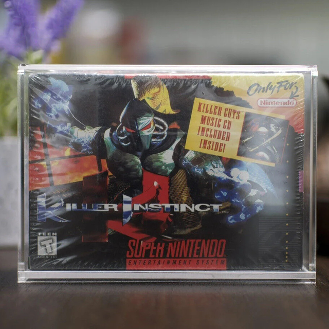 MKDGS Super Nintendo SNES N64 Video Game Box UV Acrylic Display Case