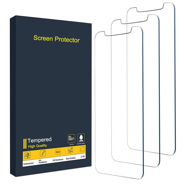 Hot Selling 3 Pack 9H Hardness Ultra-Thin Tempered Glass Screen Protector for 17/16/15/14/13 PRO MAX