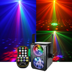 YSH Bola de discoteca <span class=keywords><strong>DJ</strong></span> <span class=keywords><strong>Rave</strong></span> Luces de escenario Control remoto activado por sonido Luces láser de Navidad para Club Bar Fiestas Baile de vacaciones - Product Image 4