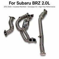 Kit de collecteur d'échappement isolé SS304 avec bouclier thermique Diamond et joint flexible pour capteur O2 pour Subaru BRZ 86 FR-S 2.0L FA20 2012-2020
