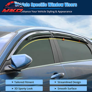 Pour Hyundai Elantra 21-25 N Sedan, visières de fenêtre style Mugen à coller, 4 pièces, en acrylique - Product Image 2