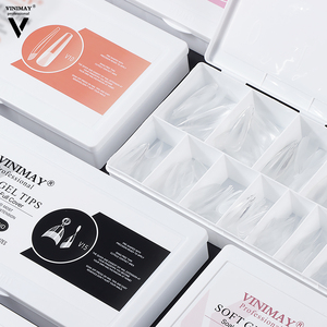 Vinimay 9 Styles Gel X Nail Tips Soft Full Half Cover Dual-Use Nail Tips Coffin Short Almond Square Nail Tips 600 Pcs Wholesale - Product Image 1