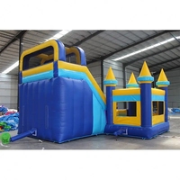 Château gonflable de taille personnalisée Maison de rebond gonflable et toboggan aquatique pour le plaisir en plein air