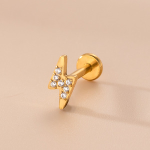 Boucles d'oreilles en titane allié, forme épée, F136 ASTM, pour piercing du cartilage. - Product Image 3