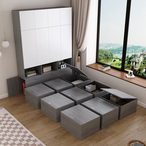 Base de Cama de Madera Maciza Personalizada con Compartimentos de Almacenamiento Extraíbles para Dormitorios Contemporáneos - Product Image 3
