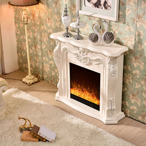 Elegante Chimenea de Madera Tallada de Estilo Moderno, Independiente para Interiores, para Sala de Estar, Hotel, Villa, con Control Remoto, OEM, ODM - Product Image 2