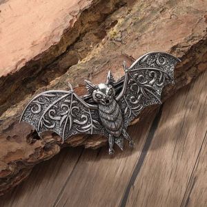 Retro Viking Gothic Bat Rune Hair <b>Clip</b> <b>Spring</b> <b>Clip</b> Gothic Bat Rune Hairpin Halloween Punk Style Bat Lady Alloy Hairpin - Product Image 4