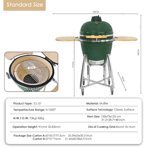 <span class=keywords><strong>SEB</strong></span> 21 à 29 pouces fabricant chinois classique Parrilla charbon de bois fumeur Camping en plein air Asadores céramique BBQ Joe Kamado Grill - Product Image 3