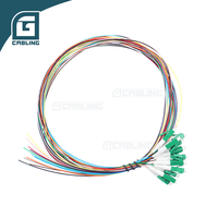 Gcabling Fibre Optique 12 Fibres 1M 2M LC SC LC UPC APC SM MM LSZH G657A OM2 0.9mm Pigtail Fibre Optique Couleurs