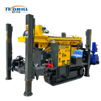 Équipement de forage rotatif pour puits d'eau de 200 m, plateforme de forage hydraulique diesel, moteur, boîte de vitesses automatique, utilisation facile