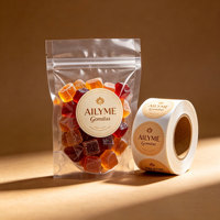 Etiquetas Autoadhesivas Seguras para Alimentos, Etiquetas Impresas Personalizadas para Frascos de Dulces, Chocolates y Cupcakes