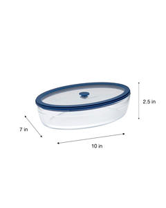 Modern Design Round High Borosilicate Glass Baking Dish Set with Glass Lid Microwavable & Dishwasher Safe Large Capacity - Product Image 4