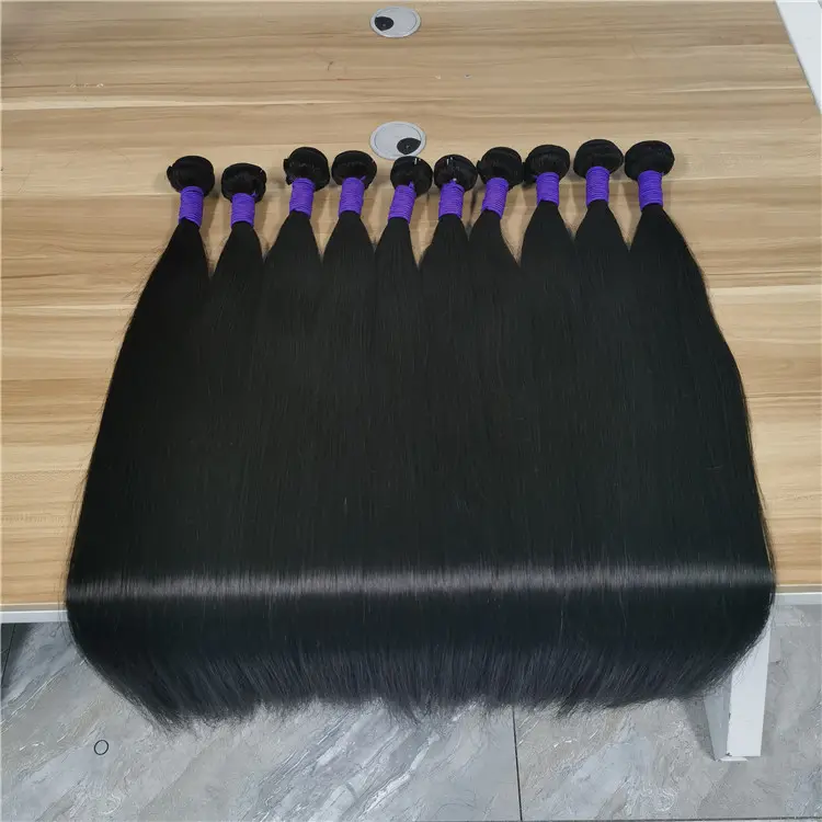 Xuchang Moonhair Silky Straight 10A Natural Black Cambodian Hair Double Drawn Bundle Raw Virgin Cuticle Aligned Hair