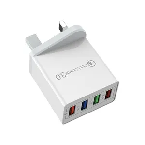 4USB Quick Charge 3.0 USB Charger 4 Port Cell Phone Universal Quick Charge Multi-Port Wall Adapter