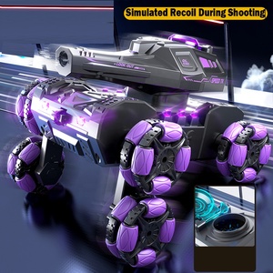 KK nouveau réservoir de bombe de gel de tir <span class=keywords><strong>radiocommandé</strong></span> rechargeable à <span class=keywords><strong>6</strong></span> roues de 2.4G; jouet de réservoir RC avec vaporisateur de brouillard; meilleur cadeau - Product Image 2