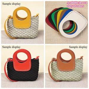 Nhà Sản Xuất Cổ Phiếu Tự Làm Chất Liệu Handmade Phụ Kiện Túi D-Hình Xử Lý Da Dưới Len Đan Cùng Một Màu Sắc Móc Snap - Product Image 2