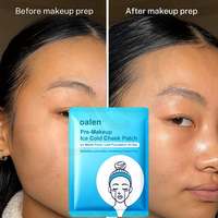 Masque Rafraîchissant Luxfume Private Label Icy Cheek pour Préparation Maquillage, Compresse Citron Menthe, Équilibre le Sébum Cutané, Maintient le Fond de Teint au Point Zéro Toute la Journée