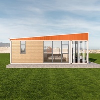 Maison conteneur préfabriquée modulaire moderne en verre pour salle d'exposition, habitation ou salle de classe - Vente en gros
