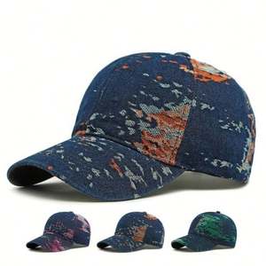 Nouvelle Arrivée 2025 – Casquette de Baseball en Jean Jacquard Style Ethnique pour Femme – Rétro, Printemps-Été, Protection Solaire, Tendance Mode, Chapeau de Sport - Product Image 1
