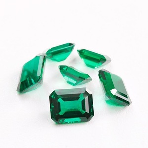 Lab Grown Emerald Cut Green Synthetic Gemstone Loose Stone For Jewelry Making - Product Image 3