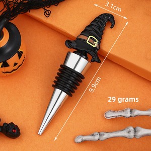 Lot de bouchons de bouteille et ouvre-bouteilles en forme de chapeau de sorcière d'Halloween – Accessoires de bar fantaisie, cadeau idéal pour les fêtes - Product Image 6