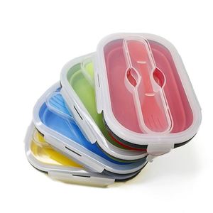 Reusable Silicon Folding Bowl Bpa Free Foldable Freezer Food Storage <b>Container</b> Kids Collapsable Lunch <b>Box</b> - Product Image 1