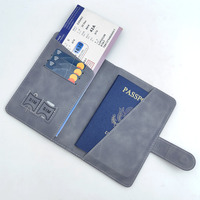 Portefeuille de voyage en cuir PU personnalisé avec logo, étui pour cartes de crédit et passeport, vente en gros et personnalisation DIY