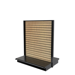 Keway tùy chỉnh MDF slat tường Rack hiển thị với kệ gỗ cho cửa hàng cửa hàng - Product Image 5