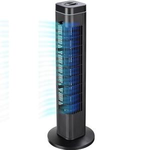 Ventilateurs électriques intelligents à colonne et sur pied de 29 pouces avec fonction de refroidissement par air, refroidissement puissant, oscillation à 90 degrés, ventilateur à colonne sans pales - Product Image 1