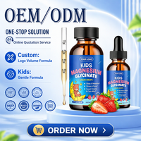 Gouttes de magnésium liquide oral complexe pour enfants, formule personnalisée, fabricant, marque privée, OEM, vente en gros, supplément de magnésium