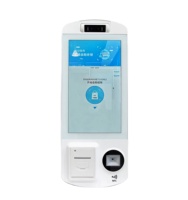 Kiosque de commande automatique à écran tactile à montage mural Android de 21.5 pouces avec caméra 2D Scanner impression kiosque de terminal de point de vente à paiement automatique