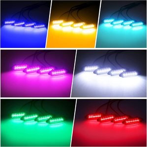 Feux de calandre <span class=keywords><strong>LED</strong></span> RGB pour Toyota <span class=keywords><strong>RAV4</strong></span> 2019_2022 feux de calandre avant Raptor pour la conduite quotidienne blanc ambre rouge bleu etc - Product Image 3