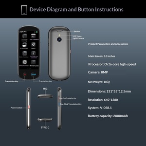 Traductor Inteligente Vormor Z9 Beckham AI, Modelo Grande, para Viajes y Oficina, Traductor <span class=keywords><strong>de</strong></span> Color en Vietnamita sin Conexión - Product Image 2