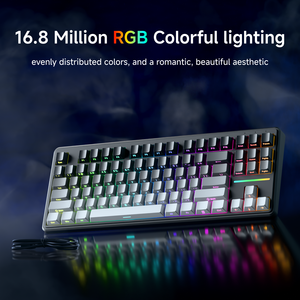 Eweadn V80 Có Dây Màng Bàn Phím Cảm Thấy Cơ Khí RGB Backlit Chơi Game Văn Phòng Đánh Máy Nhà Máy Bán Buôn <span class=keywords><strong>OEM</strong></span> - Product Image 4