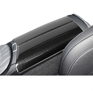 Pour Mercedes-Benz GLC260L E300L C260L GLC300L, décoration de la console centrale, couvercle de la boîte d'accoudoir, style fibre de carbone - Product Image 3